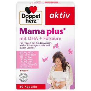 Doppelherz Mama plus mit DHA + Folsäure Kapseln, 30 St Kapseln Produktbild