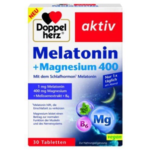 Doppelherz Aktiv melatoniin+magneesium 400mg tabletid N30 toote pilt