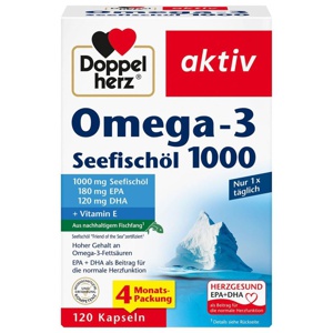Doppelherz Omega-3 Seefischöl 1000 Kapseln, 120 St Kapseln Produktbild