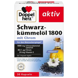 Doppelherz Schwarzkümmelöl 1800 Kapseln, 50 St Kapseln Produktbild