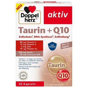 Doppelherz Taurin + Q10 Kapseln, 30 St Kapseln Produktbild
