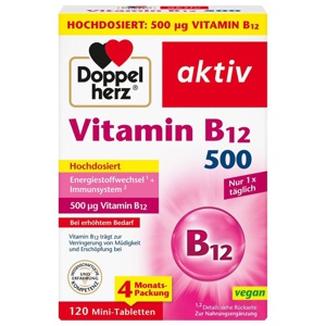 DOPPELHERZ Vitamin B12 500 Tabletten Produktbild