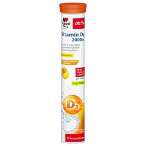 Doppelherz Vitamin D3 2000 I.E. Brausetabletten Produktbild