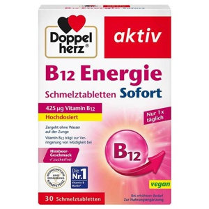 Doppelherz B12 Energie Sofort Schmelztabletten, 30 St Schmelztabletten Produktbild