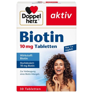 Doppelherz Biotin 10 mg Tabletten, 30 St Tabletten Produktbild