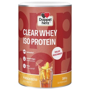 Doppelherz Clear Whey Iso Protein Pfirsich-Eistee, 300 g Pulver Produktbild