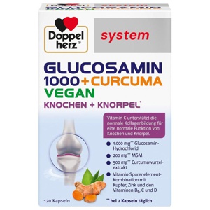 DOPPELHERZ Glucosamin 1000+Curcuma vegan syst.Kps. Produktbild