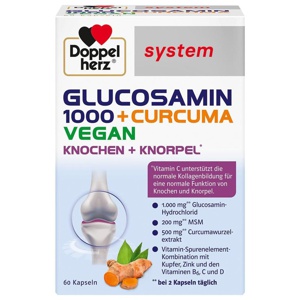 DOPPELHERZ Glucosamin 1000+Curcuma vegan syst.Kps. Produktbild