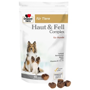 DOPPELHERZ für Tiere Haut&Fell Compl.Chews f.Hunde Produktbild