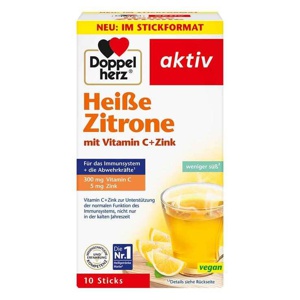 Doppelherz Heiße Zitrone Vitamin C+Zink Granulat, 10 St Granulat Produktbild