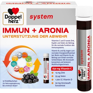 DOPPELHERZ Immun+Aronia system Ampullen Produktbild