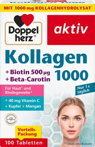 DOPPELHERZ Kollagen 1000 Tabletten Produktbild