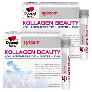 Doppelherz Kollagen Beauty system Trinkfläschchen, 2x30 St Ampullen Produktbild