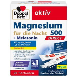 Doppelherz Mag.500 für die Nacht+Melatonin DIRECT Produktbild