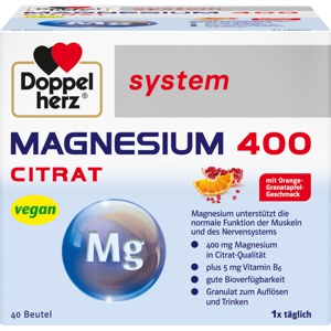 DOPPELHERZ Magnesium 400 Citrat system Granulat Produktbild