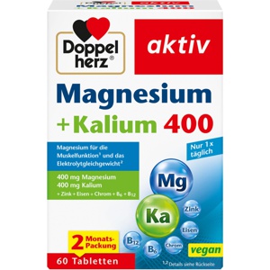 DOPPELHERZ Magnesium+Kalium Tabletten Produktbild