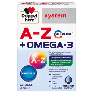 DOPPELHERZ A-Z+Omega-3 all-in-one system Kapseln Produktbild