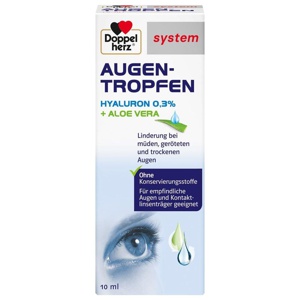 DOPPELHERZ Augen-Tropfen Hyaluron 0,3% system Produktbild