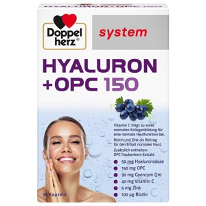 DOPPELHERZ Hyaluron+OPC system Kapseln Produktbild