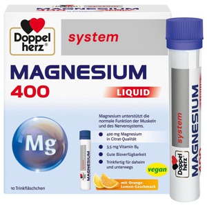 DOPPELHERZ Magnesium 400 Liquid system Trinkamp. Produktbild