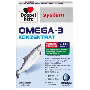 DOPPELHERZ Omega-3 Konzentrat system Kapseln Produktbild