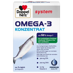 DOPPELHERZ Omega-3 Konzentrat system Kapseln Produktbild