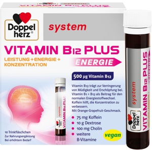 DOPPELHERZ Vitamin B12 Plus system Trinkampullen Produktbild