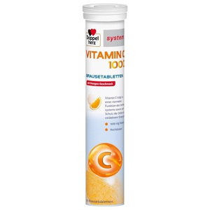 DOPPELHERZ Vitamin C 1000 system Brausetabletten Produktbild