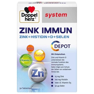 DOPPELHERZ Zink Immun Depot system Tabletten Produktbild