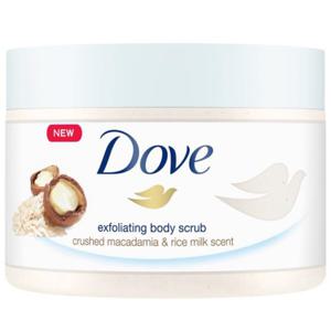 Dove Body Scrub Macadamia & Rice Milk – 225ml produkt bild