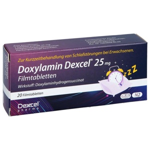 DOXYLAMIN Dexcel 25 mg Filmtabletten Produktbild