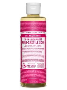 Dr. Bronner's Liquid Soap Rose Duschtvål, 240 ml produkt bild