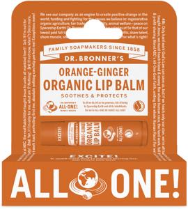 Dr. Bronner's Organic Lip Balm Orange-Ginger - 4 g produkt bild