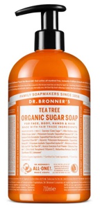 Dr. Bronner's Organic Sugar Soap Tea Tree 710 ml produktbilde