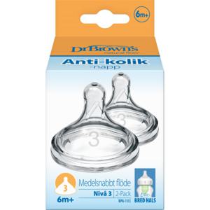 Dr Brown Level 3 WN Silicone Option+ Nipple produkt bild