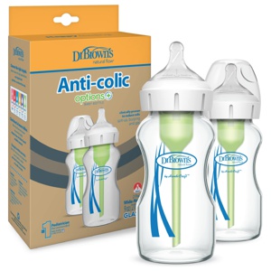 Dr. Brown's Antikolikk Wideneck Tåteflaske Glass, 2 x 270 ml produktbilde
