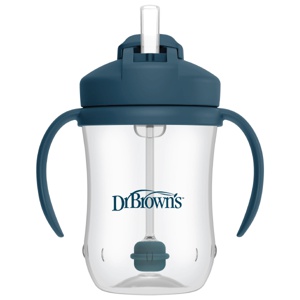 Dr. Brown's Baby``s First Straw Cup, Blå, 270 ml produktbilde