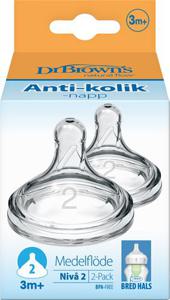 Dr Brown's Opt+ WideNeck Dinapp Strl 2 2st produkt bild