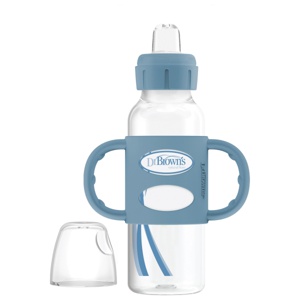 Dr. Brown's Sippy Spout Standard Flaske m/håndtak, Blå, 250 ml produktbilde
