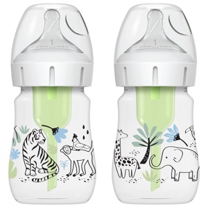 Dr Brown Wide-Neck Options+ Bottle Jungle 150 ml, 2-pack produkt bild