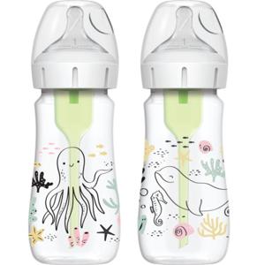 Dr Brown WideNeck Options+ nappflaska Ocean Designs 270 ml 2-pack produkt bild
