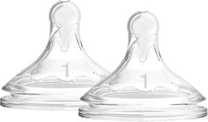 Dr.Brown nipple level 1 wideneck silicone options+, 2 st produkt bild