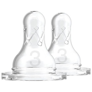 Dr.Brown nipple level 3 Silicone narrowneck, 2 st produkt bild