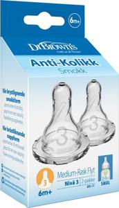 Dr Brown Level 3 Silicone NN Nipple 2-pack produkt bild