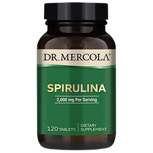 Dr. Mercola Spirulina 120 tabletter produkt bild