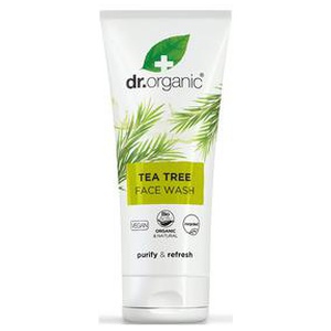 Dr. Organic Face wash tea tree 200 ml produktbillede