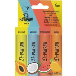Dr. PawPaw Original & Tropical Balms 4-pack with Original, Coconut, Watermelon & Mango 4 x 4 g produkt bild