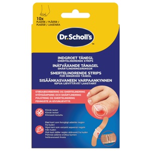 Dr. Scholl´s Smertelindrende strips for inngrodd tånegl, 10 stk. produktbilde