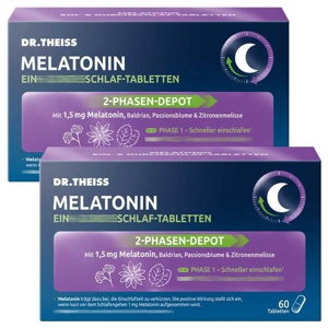 Dr. Theiss Melatonin Ein- & Durchschlaf-Tabletten, 2x60 St Tabletten Produktbild