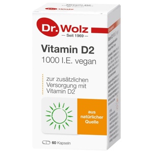 VITAMIN D2 1000 I.E. vegan Kapseln Produktbild